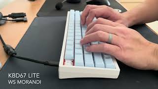 WS Morandi Stock  KBD67 Lite  FR4  Typing Sounds [upl. by Deadman]