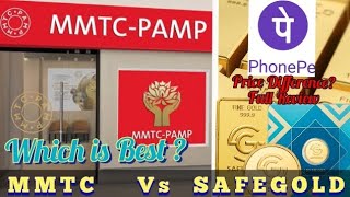 SAFEGOLD vs MMTC PAMP  Online Gold investment which is Best  Phonepe gold in Tamil [upl. by Trilbi946]