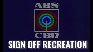 ABSCBN SIGN OFF 1989 Recreation [upl. by Wenda669]