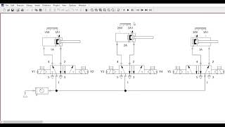 Máquina perforadora  Simulación vía FluidSIM 5 y TIA Portal [upl. by Najib723]