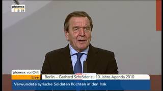 Gerhard Schröder zur Agenda 2010 am 11032013 [upl. by Nalhsa713]