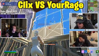 Clix VS YourRage amp Agent 00 1v3 TOXIC Fights [upl. by Sheryle]