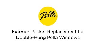 Window Installation Proper Exterior Pocket Replacement for DoubleHung Pella® Windows [upl. by Eillib18]