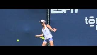 Martina Hingis Slow Motion Forehand [upl. by Nodnal]