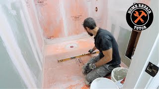 Curbless Shower Floor Waterproofing Tips  shorts [upl. by Sparrow]