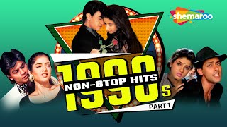 Non Stop 90s Bollywood Hits  Vol1  Superhit 90s Romantic Songs  NonStop Video Jukebox [upl. by Wyly]