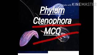 Phylum ctenophora mcq [upl. by Sidnac]