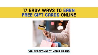 17 Easy Ways To Earn Free Gift Cards Online amp Withdraw Fast [upl. by Aket]