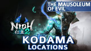 Nioh 2  The Mausoleum of Evil All Kodama Locations [upl. by Ecinahs862]