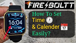 Fire Boltt Smartwatch Time Setting  How To Set Time amp Date on ANY FireBoltt Smart Watch [upl. by Sekoorb]