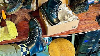 Dr Martens 1460 Polished Smooth Leather Opening Review [upl. by Groscr175]