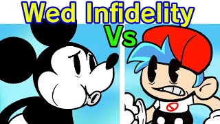 Friday Night Funkin VS Mickey Mouse  Wednesdays Infidelity FULL Week  Cutscenes FNF Mod Horror [upl. by Ilwain451]