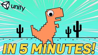 I Made Chromes Dinosaur Game in 5 MINUTES  Unity Tutorial [upl. by Dickenson]