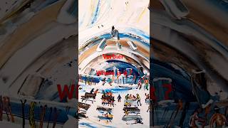 Verbier Mt Fort skiing art snowboarding verbier skiresort painting [upl. by Tillman780]