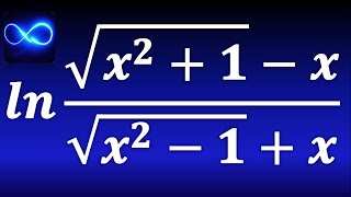 Derivada de logaritmo natural de división con raíces cuadradas [upl. by Eenafit]