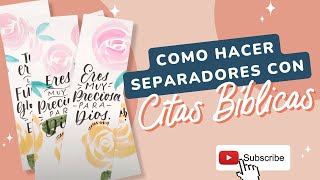 Cómo hacer SEPARADORES Con Citas Bíblicas [upl. by Nnaecyoj317]