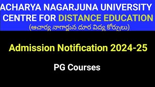 ANU PG Distance Notification 202425 sampathinformation [upl. by Adnilim877]