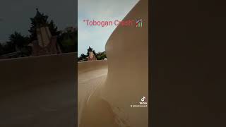 Tobogan crash☠️ toboggan waterslide devito [upl. by Ahsekal]