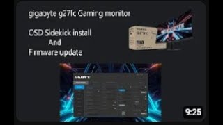 gigabyte g27fc OSD Sidekick install  Firmware update [upl. by Rosenquist376]