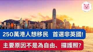 250萬港人想移民？最多人揀嘅理由，唔係為自由  攞護照？香港衰喺邊度？ 港人移民 移民澳洲 移民加拿大 移民英國 [upl. by Oilut185]