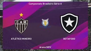 ATLÉTICO MG X BOTAFOGO  BRASILEIRÃO BETANO 2024  PES 2020 [upl. by Stavro979]