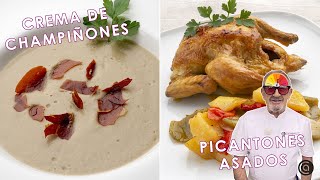 PICANTONES al horno  CREMA de CHAMPIÑONES con jamón  Karlos Arguiñano [upl. by Nostaw]