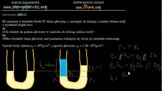 fph111  Naczynie w kształcie U  zadanie z fizyki  filomaorg [upl. by Ahsead]