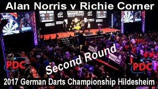 2017 German Darts Championship Hildesheim Alan Norris v Richie Corner  Second Round [upl. by Nanfa]