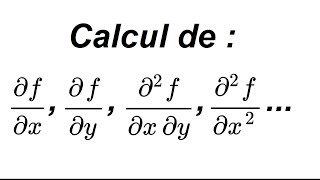 Comment calculer des dérivées partielles [upl. by Grizel877]