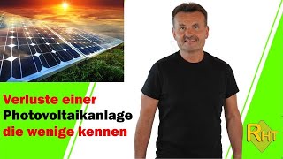 Verluste einer Photovoltaikanlage die wenige kennen [upl. by Kinson]