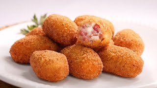 Croquetas de Jamón  Receta Tradicional muy Fácil y Caseras [upl. by Letniuq]