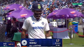 Virat Kohli wicket today against New Zealand Virat Kohli out today match Ind vs NZ 2nd Test Day 3 [upl. by Benilda888]