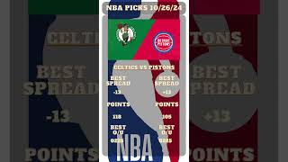 Boston Celtics vs Detroit Pistons Prediction 10262024  NBA Bets Today NBA Predictions Today [upl. by Notak622]