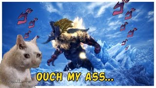 I FELL OFF MY CHAIR Monster Hunter World Iceborne FAIL [upl. by Adnaral]