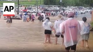 Dollywood experiences flash flooding due to storms in Tennessee [upl. by Dami]