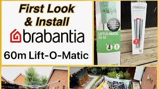 Brabantia 60m LiftOMatic Rotary Clothes Line First Look amp Install [upl. by Sperling]