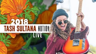 Tash Sultana quotNotionquot Live  California Roots 2018 [upl. by Novelia]