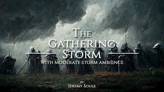 Jeremy Soule Skyrim — The Gathering Storm Extended  with moderate “Storm Ambience” 1 Hr [upl. by Leonsis]