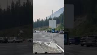 Helicopter landing in Banff gondola parking lot – Aug 8 2023 [upl. by Yerxa]