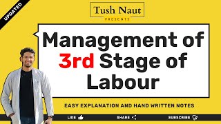 Management of 3rd Stage of labour  Easy handwritten notes [upl. by Eissac714]