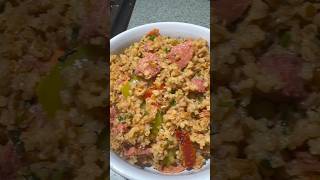 Locrio de trigo con salami aliments comida dominicanfood [upl. by Flem]