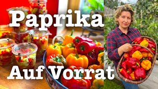 Paprika im Glas🌶️🌿 4 Rezepte für den Wintervorrat 🌶️🌿 Einkochen und haltbar machen [upl. by Previdi402]