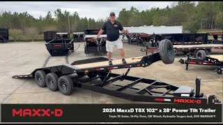 2024 MaxxD T8X 28 Power Tilt Trailer  Ocala Trailer [upl. by Aivlis596]