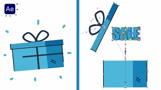 3D Text Gift Box Animation in After Effects Tutorials [upl. by Lesser502]