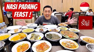 YOU MUST TRY NASI PADANG 🇮🇩 Traditional Jakarta Street Food that floods your table with food [upl. by Ignazio]