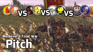 Medieval 2 Total War Online Battles 231 2v2v2v2  Elephant Backpack [upl. by Eiramoj]