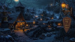 Fantasy Medieval Winter Ambience  Dragon Blizzard Blacksmith Wind amp Snow for Sleeping amp Relaxing [upl. by Htir]