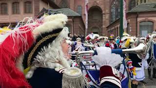 Kapelle der Mainzer Ranzengarde auf dem Marktplatz  Mainz Neujahr 2023 [upl. by Anihsit]