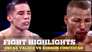 OSCAR VALDEZ VS ROBSON CONCEICAO FULL FIGHT KNOCKOUTS HIGHLIGHTS COMPARISONS [upl. by Ezzo]