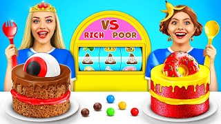 Rich vs Broke Cake Decorating Challenge  Expensive vs Cheap Sweets Better by RATATA CHALLENGE [upl. by Atikihs876]